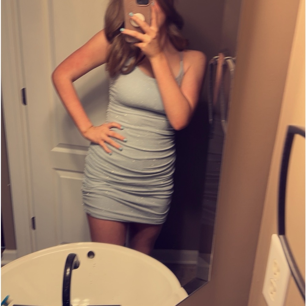 sky blue formal dress for teenagers